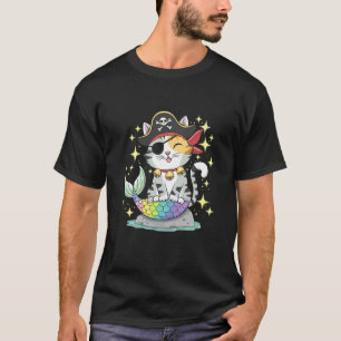 Pirat Meerjungfrau Katzenliebhaber Kätzchen Besitz T-Shirt