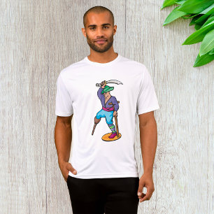 Pirat mit Holzbein und Schwert T-Shirt