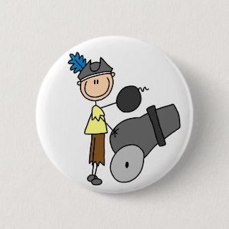 Pirat mit Kanonen-Knopf Button