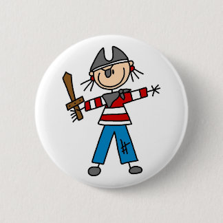 Pirat mit Klinge-Knopf Button