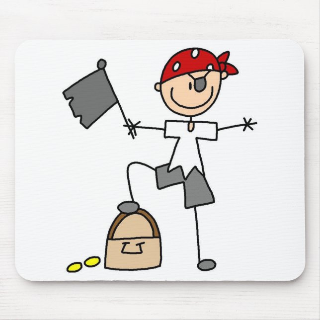 Pirat mit Schatz Mousepad (Vorne)