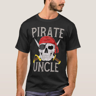 Pirat Onkel Jolly Roger Flagge Totenkopf Familie P T-Shirt
