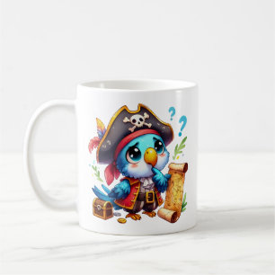 Pirat Papagei Süße Abenteuer Kunst Kaffeetasse