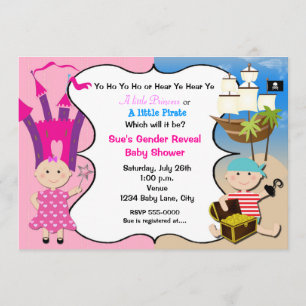 Pirat Princessin Babys Baby Shower Einladung