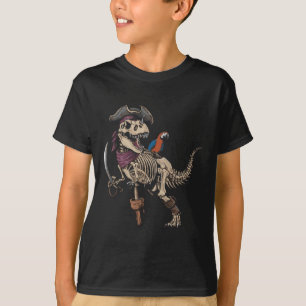 Pirat Skelett Dinosaurier T Rex Lustiger Tyrannosa T-Shirt