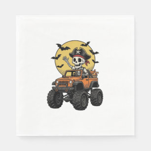 Pirat-Skelett-Monster-Truck-Halloween-Design_1 Serviette