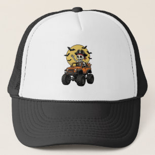 Pirat-Skelett-Monster-Truck-Halloween-Design_1 Truckerkappe