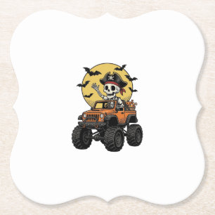 Pirat-Skelett-Monster-Truck-Halloween-Design_1 Untersetzer