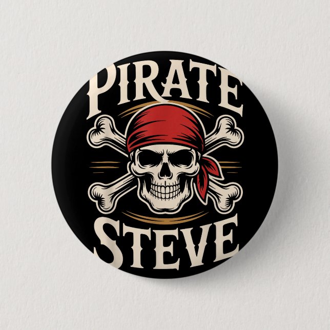 Pirat Steve  Button (Vorderseite)