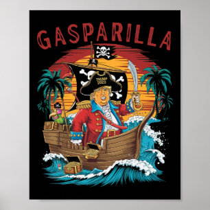 Pirat Trump Gasparilla Tampa Fl 2025 Piratenfest Poster