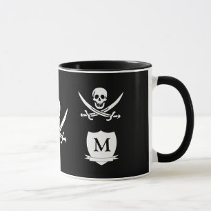 Pirat u. Monogramm Tasse