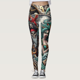 Pirat und Mermaid Sport Leggings