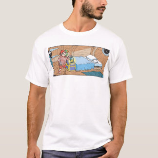 Pirat und Papagei haben separate Kissen für die Sc T-Shirt
