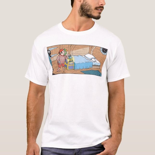 Pirat und Papagei haben separate Kissen für die Sc T-Shirt (Vorderseite)