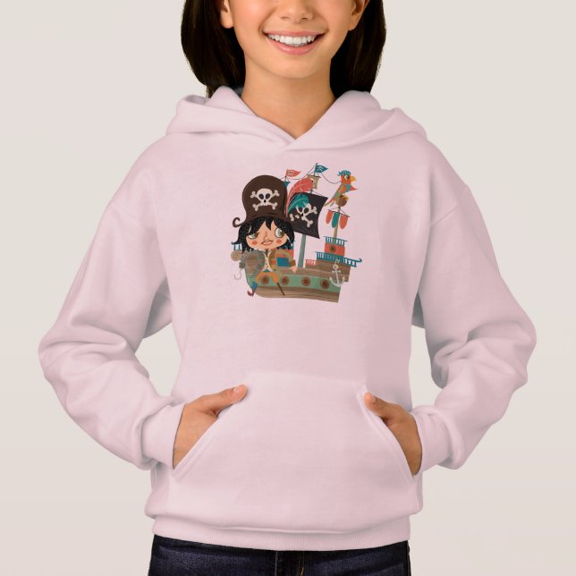 Pirat und Piraten-Schiff Hoodie (Vorderseite)