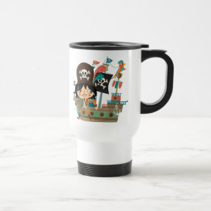 Pirat und Piratenschiff Reisebecher