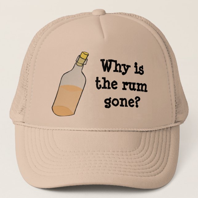 Pirat und Rum Truckerkappe (Vorderseite)