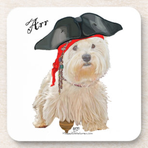 Pirat Westie Getränkeuntersetzer