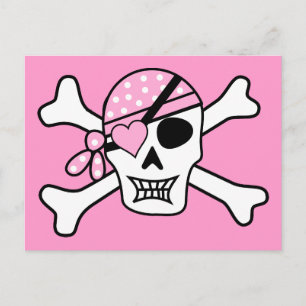 Pirate-310038 Seeräuberschädel und Kreuzknochen Postkarte