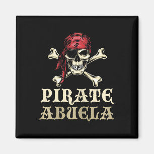 Pirate Abuela Skull Matching Oma Halloween Cos Magnet