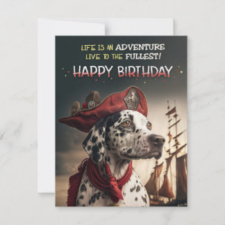 Pirate Adventure Dalmatiner Birthday Card Feiertagskarte