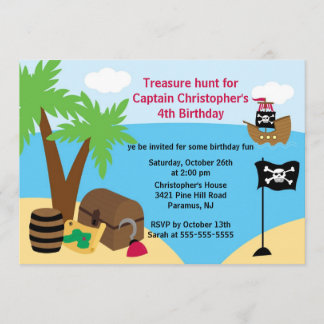 Pirate Ahoy Mates Geburtstagsparty Einladung