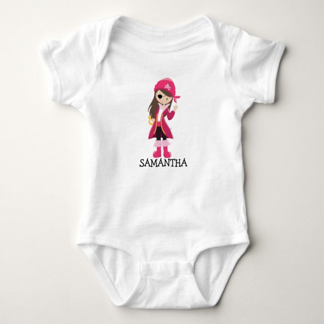 Pirate Baby Girl Strampler (Vorderseite)