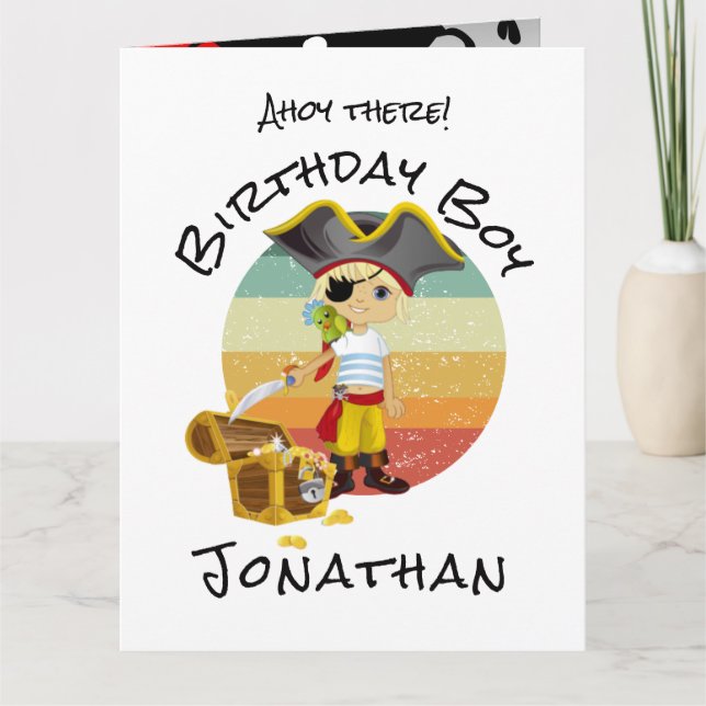 Pirate Birthday Card Karte (Vorderseite)