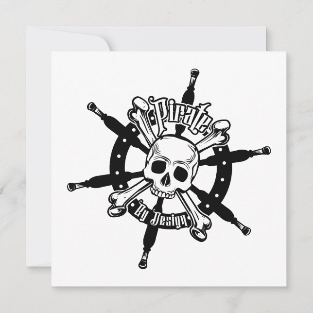 Pirate Birthday Card Karte (Vorderseite)