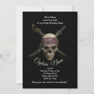 Pirate Birthday Einladung