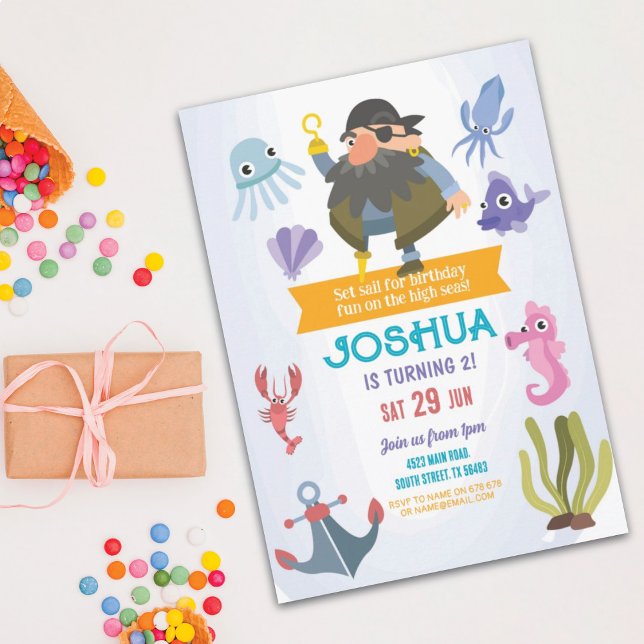 Pirate Birthday Einladung Party Spaß Meer (Von Creator hochgeladen)