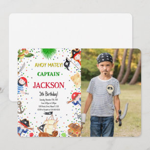 Pirate Birthday Foto Einladung