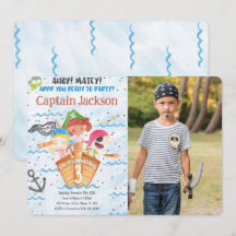 Pirate Birthday Foto Einladung