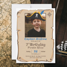Pirate Birthday | Foto Einladung zum Geburtstag