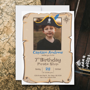 Pirate Birthday   Foto Einladung zum Geburtstag