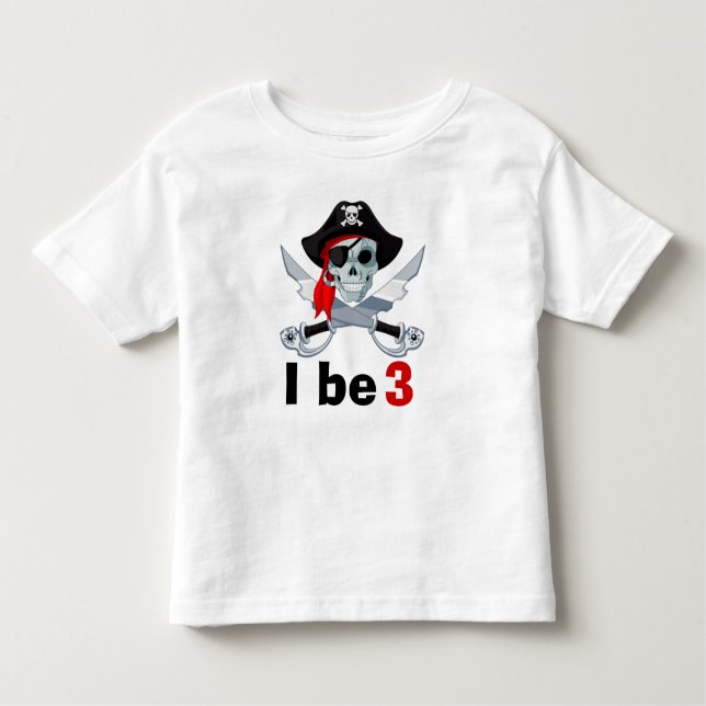 Pirate Birthday Kleinkind T-shirt (Vorderseite)