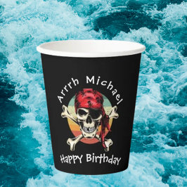Pirate Birthday Paper Cups Pappbecher