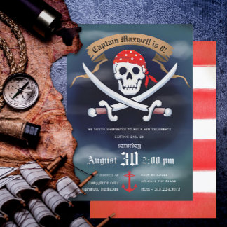 Pirate Birthday Party Einladung