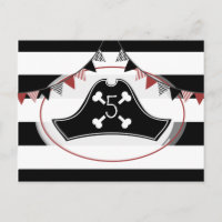 Pirate Birthday Party Postcard Einladung