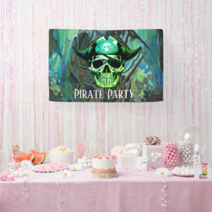 Pirate Birthday Party Skull Captain Jack Banner