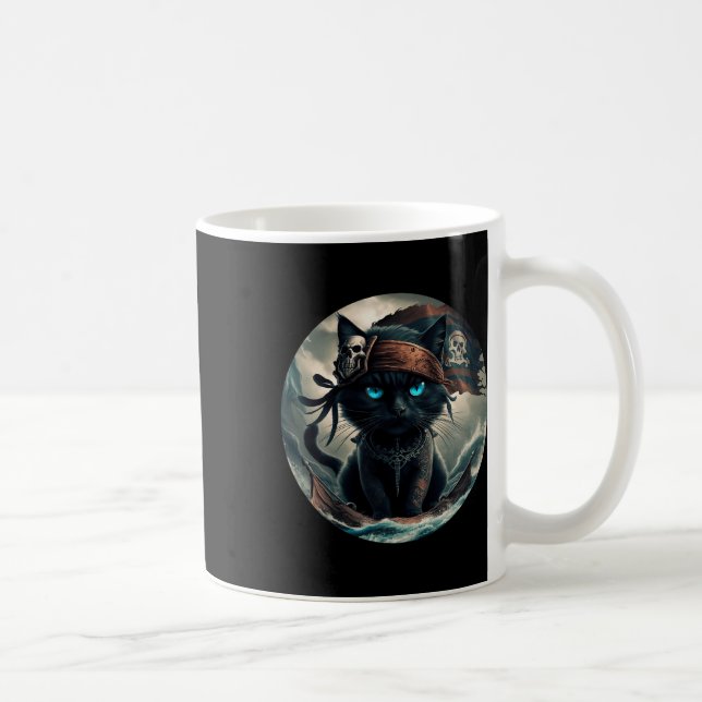 Pirate Black Cat Kaffeetasse (Rechts)