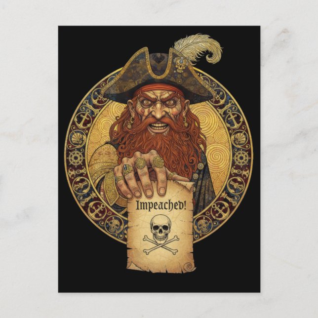 Pirate Black Spot - Abgesetzt Postkarte (Vorderseite)