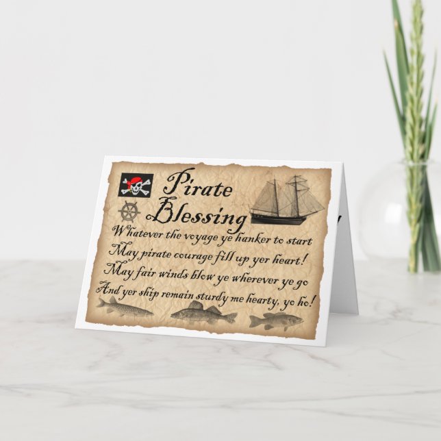 Pirate Blessing Birthday Card Karte (Vorderseite)