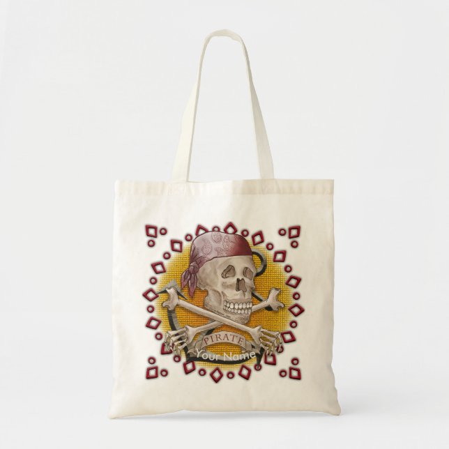 Pirate Bones Tote Bag Tragetasche (Vorne)