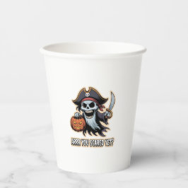 Pirate Boo – Spooky Cute Halloween Ghost sword Pappbecher