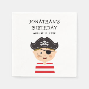 Pirate Boy Birthday Fun Kids Adventure Party Serviette