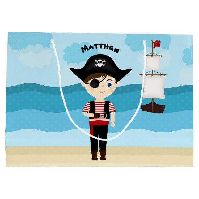 Pirate Boy Große Geschenktüte (Rückseite)