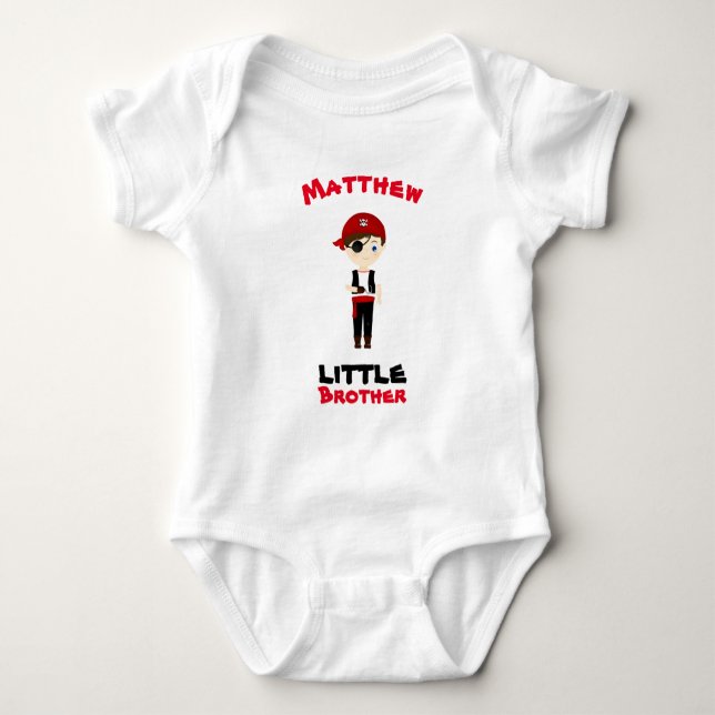 Pirate Boy Little Brother Baby Strampler (Vorderseite)