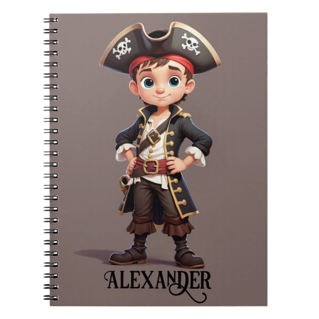 Pirate Boy Personalize Notizblock (Vorderseite)