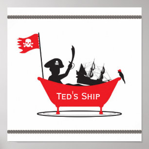 Pirate Boy Print Poster